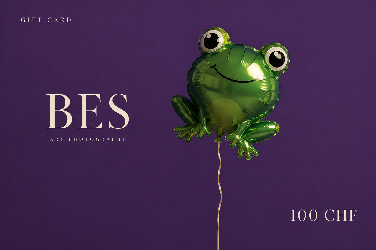 100 CHF — fun frog balloon on purple